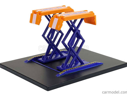 Accessories Union 76 Garage Set Officina - Ponte Sollevatore Auto - Automotive Double Scissor Lift 1:64 Greenlight modrá oranžová