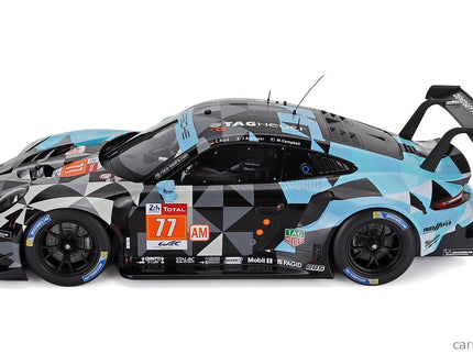Porsche 911 991 RSR Team Dempsey Proton Racing N°77 Víťaz Lmgte AM 24h Le Mans 2018 Matt Campbell - Christian Ried - Julien Andlauer 1:12 IXO Models sivá svetlomodrá