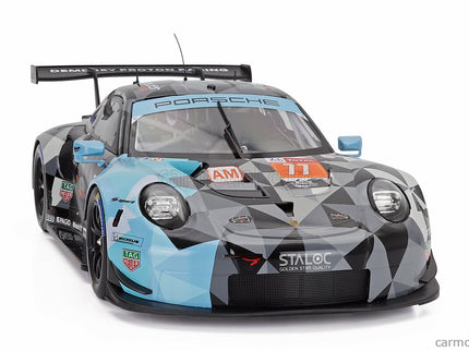 Porsche 911 991 RSR Team Dempsey Proton Racing N°77 Víťaz Lmgte AM 24h Le Mans 2018 Matt Campbell - Christian Ried - Julien Andlauer 1:12 IXO Models sivá svetlomodrá
