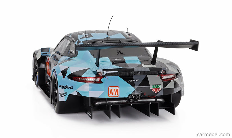 Porsche 911 991 RSR Team Dempsey Proton Racing N°77 Víťaz Lmgte AM 24h Le Mans 2018 Matt Campbell - Christian Ried - Julien Andlauer 1:12 IXO Models sivá svetlomodrá