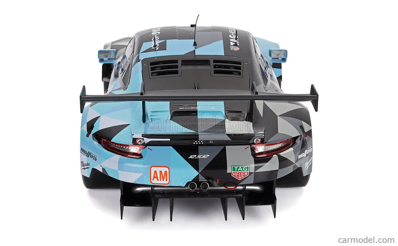 Porsche 911 991 RSR Team Dempsey Proton Racing N°77 Víťaz Lmgte AM 24h Le Mans 2018 Matt Campbell - Christian Ried - Julien Andlauer 1:12 IXO Models sivá svetlomodrá