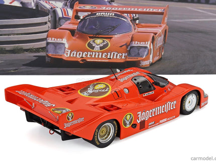 Porsche 956B Jagermeister Team Brun Motorsport N°1 3. Miesto 200 Miles Norisring 1984 Stefan Bellof 1:18 Werk83 oranžová