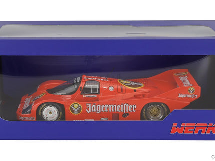 Porsche 956B Jagermeister Team Brun Motorsport N°1 3. Miesto 200 Miles Norisring 1984 Stefan Bellof 1:18 Werk83 oranžová