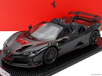 Ferrari SF90 XX Stradale Spider 2024 1:12 BBR Models NERO DAYTONA - RED CARBON BLACK
