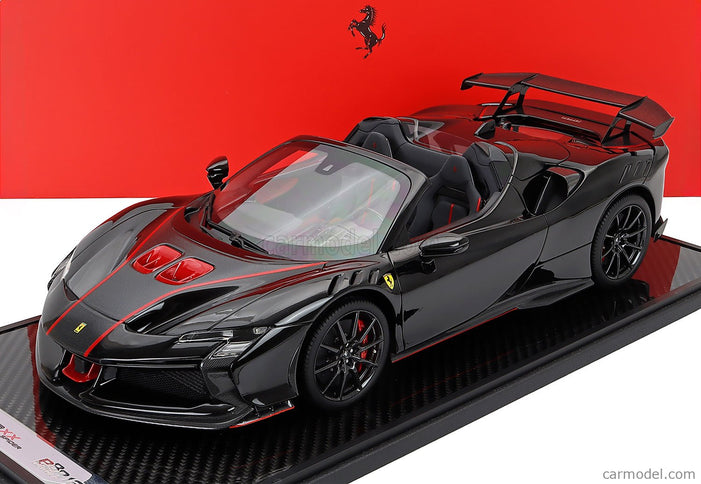 Ferrari SF90 XX Stradale Spider 2024 1:12 BBR Models NERO DAYTONA - RED CARBON BLACK