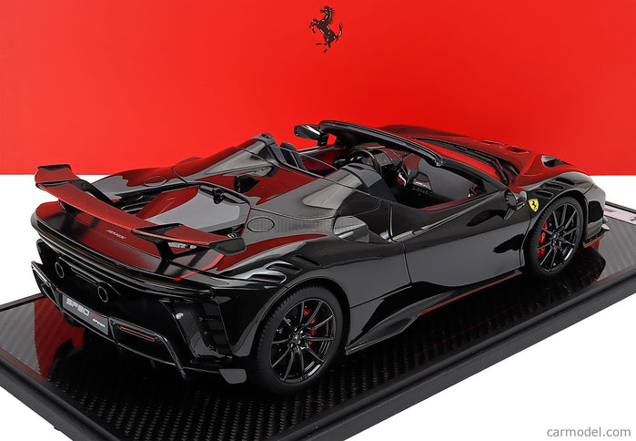 Ferrari SF90 XX Stradale Spider 2024 1:12 BBR Models NERO DAYTONA - RED CARBON BLACK