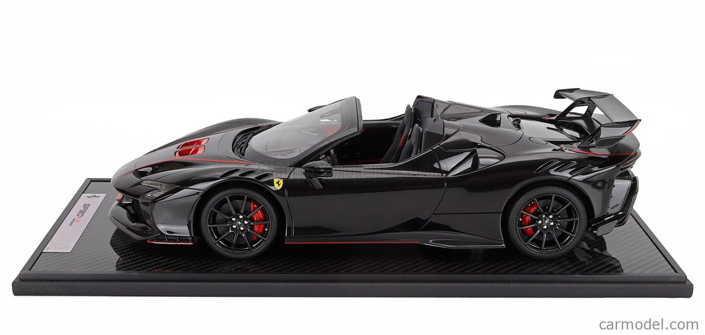 Ferrari SF90 XX Stradale Spider 2024 1:12 BBR Models NERO DAYTONA - RED CARBON BLACK