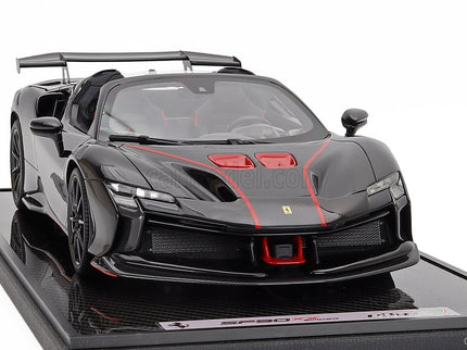 Ferrari SF90 XX Stradale Spider 2024 1:12 BBR Models NERO DAYTONA - RED CARBON BLACK