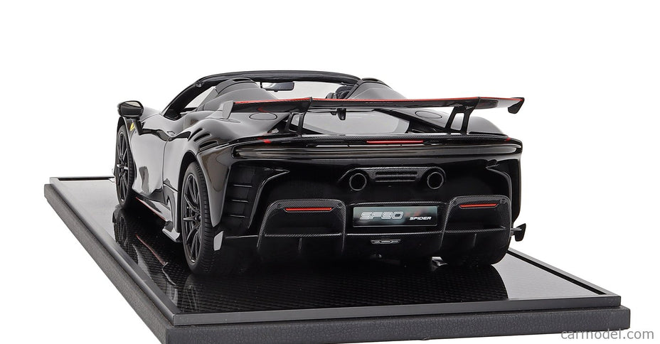 Ferrari SF90 XX Stradale Spider 2024 1:12 BBR Models NERO DAYTONA - RED CARBON BLACK