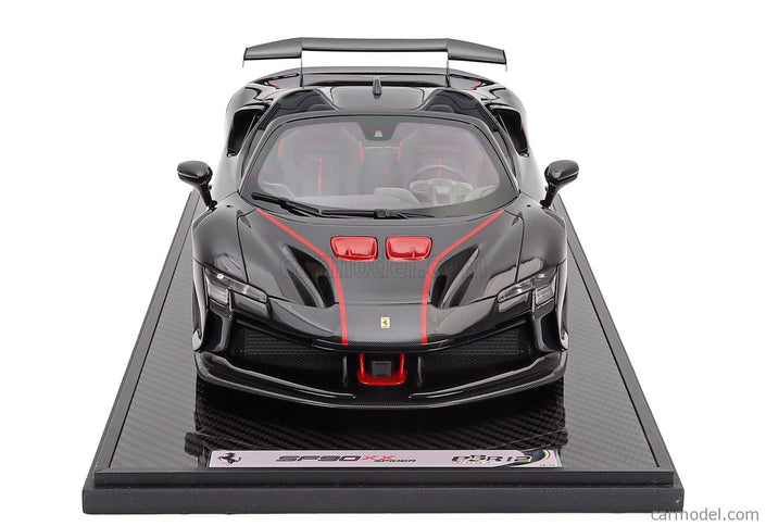 Ferrari SF90 XX Stradale Spider 2024 1:12 BBR Models NERO DAYTONA - RED CARBON BLACK