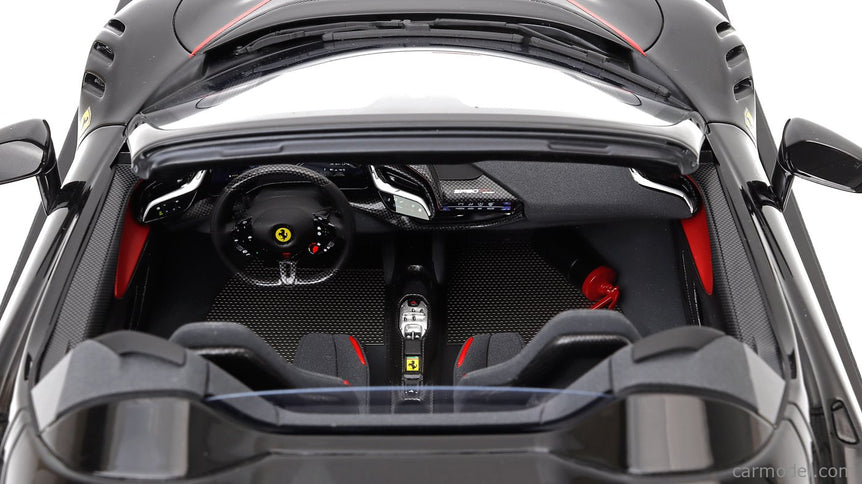 Ferrari SF90 XX Stradale Spider 2024 1:12 BBR Models NERO DAYTONA - RED CARBON BLACK