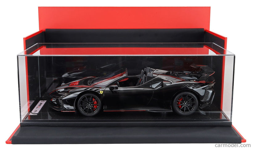 Ferrari SF90 XX Stradale Spider 2024 1:12 BBR Models NERO DAYTONA - RED CARBON BLACK