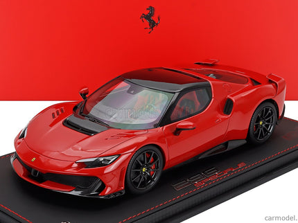 Ferrari 296 Speciale Black Roof 2025 1:18 BBR Models ROSSO CORSA - RED BLACK