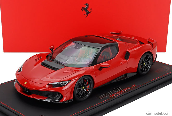 Ferrari 296 Speciale Black Roof 2025 1:18 BBR Models ROSSO CORSA - RED BLACK