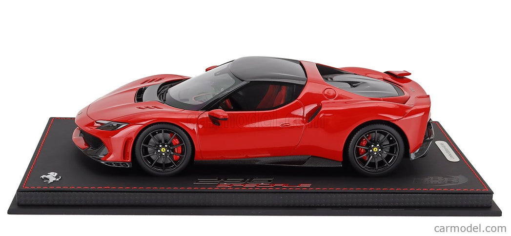 Ferrari 296 Speciale Black Roof 2025 1:18 BBR Models ROSSO CORSA - RED BLACK