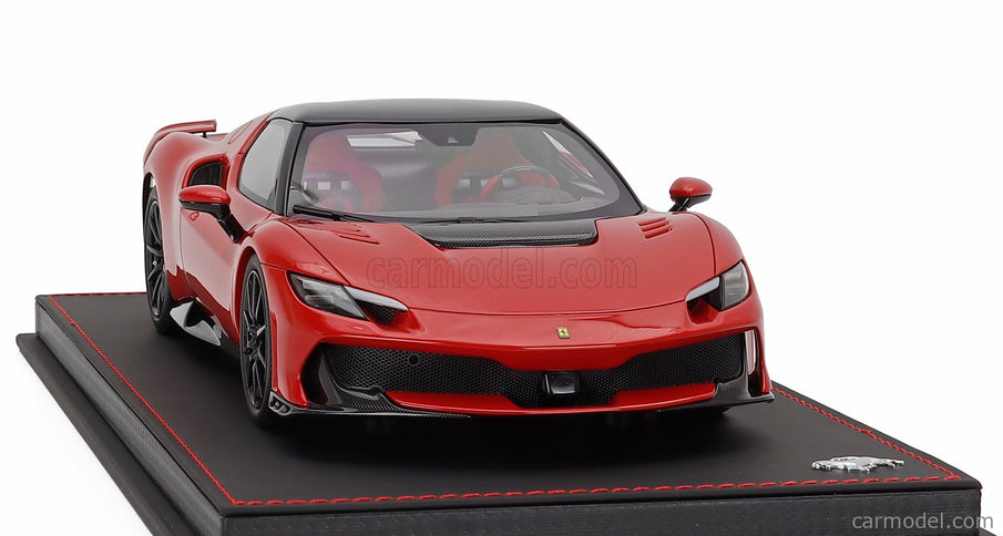 Ferrari 296 Speciale Black Roof 2025 1:18 BBR Models ROSSO CORSA - RED BLACK