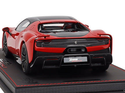 Ferrari 296 Speciale Black Roof 2025 1:18 BBR Models ROSSO CORSA - RED BLACK