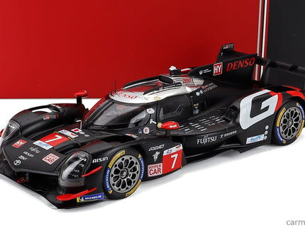 Toyota GR010 3.5L V6 Turbo Hybrid Team Gazoo Racing N°7 2. Miesto 24h Le Mans 2024 Kamui Kobayashi - Jose Maria Lopez - Nyck De Vries 1:18 IXO Models čierna