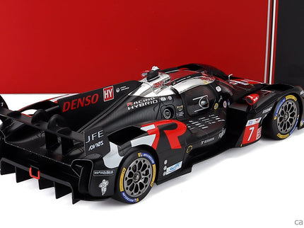Toyota GR010 3.5L V6 Turbo Hybrid Team Gazoo Racing N°7 2. Miesto 24h Le Mans 2024 Kamui Kobayashi - Jose Maria Lopez - Nyck De Vries 1:18 IXO Models čierna