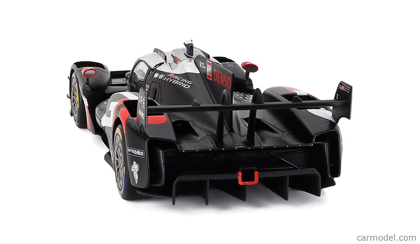 Toyota GR010 3.5L V6 Turbo Hybrid Team Gazoo Racing N°7 2. Miesto 24h Le Mans 2024 Kamui Kobayashi - Jose Maria Lopez - Nyck De Vries 1:18 IXO Models čierna