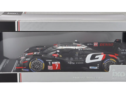 Toyota GR010 3.5L V6 Turbo Hybrid Team Gazoo Racing N°7 2. Miesto 24h Le Mans 2024 Kamui Kobayashi - Jose Maria Lopez - Nyck De Vries 1:18 IXO Models čierna