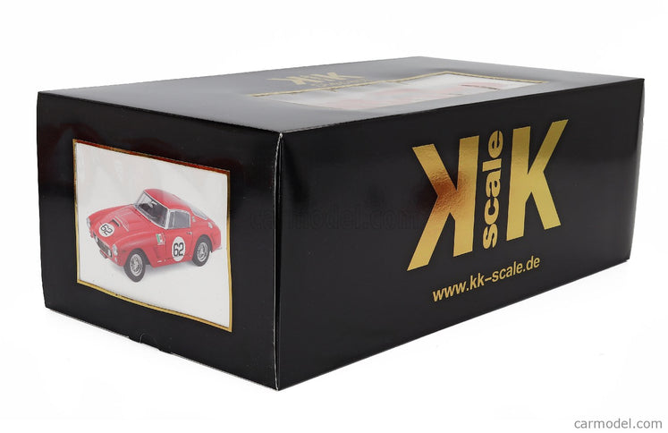 Ferrari 250GT Swb 3.0L V12 Coupe N°62 Víťaz Monza 1960 Carlo Maria Abate 1:12 KK Scale červená