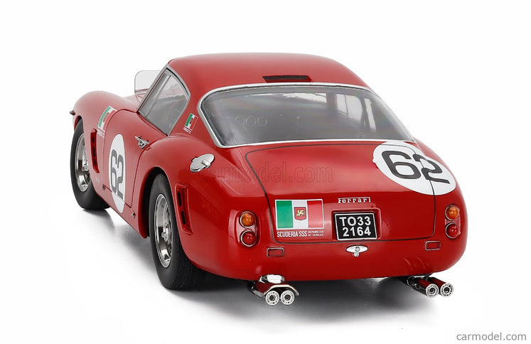 Ferrari 250GT Swb 3.0L V12 Coupe N°62 Víťaz Monza 1960 Carlo Maria Abate 1:12 KK Scale červená