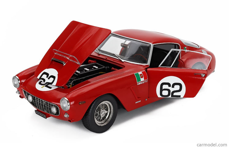 Ferrari 250GT Swb 3.0L V12 Coupe N°62 Víťaz Monza 1960 Carlo Maria Abate 1:12 KK Scale červená