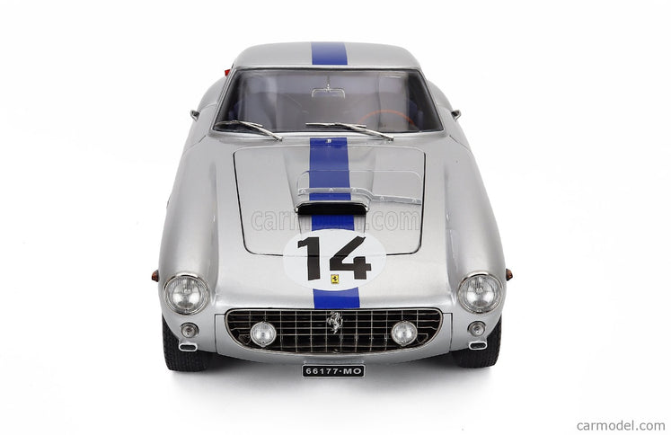 Ferrari 250GT Swb 3.0L V12 Coupe Team Noblet N°14 3. Miesto 24h Le Mans 1961 Pierre Noblet - Jean Guichet 1:12 KK Scale strieborná modrá