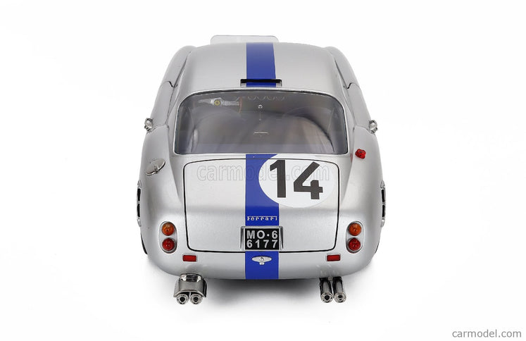 Ferrari 250GT Swb 3.0L V12 Coupe Team Noblet N°14 3. Miesto 24h Le Mans 1961 Pierre Noblet - Jean Guichet 1:12 KK Scale strieborná modrá