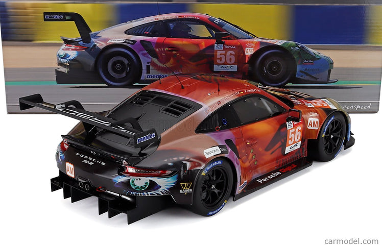 Porsche 911 991 RSR 4.0L Team Project N°56 Víťaz Lmgte AM Class 24h Le Mans 2019 Jorg Bergmeister - Patrick Lindsey - Egidio Perfetti 1:12 IXO Models rôzne farby