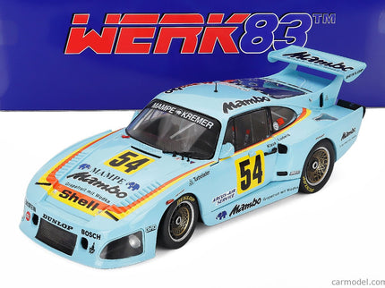 Porsche 935 K3 Team Mambo N°24 Champion DRM Sezóna 1979 Klaus Ludwig 1:18 Werk83 svetlomodrá