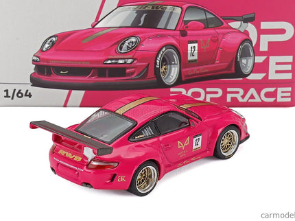 Porsche 911 997 Coupe RWB Rauh Welt 2007 1:64 Pop Race ružová