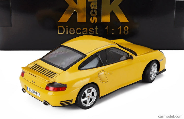Porsche 911 996 Turbo Coupe 2000 1:18 KK Scale žltá