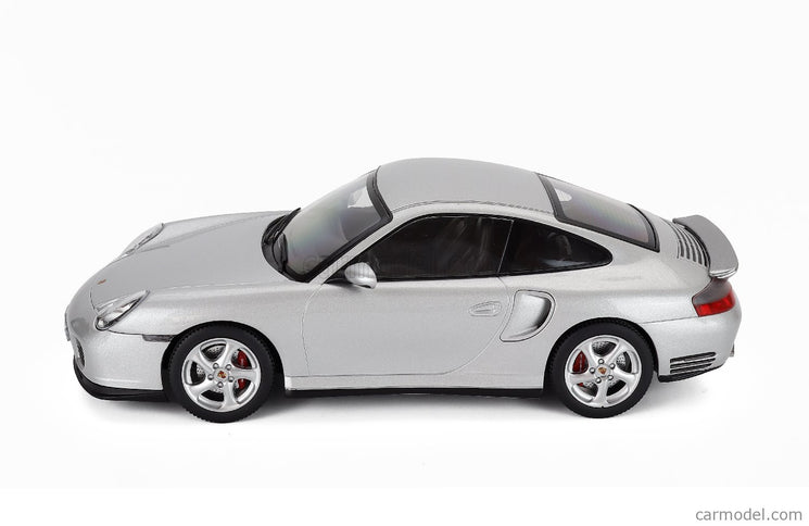 Porsche 911 996 Turbo Coupe 2000 1:18 KK Scale strieborná