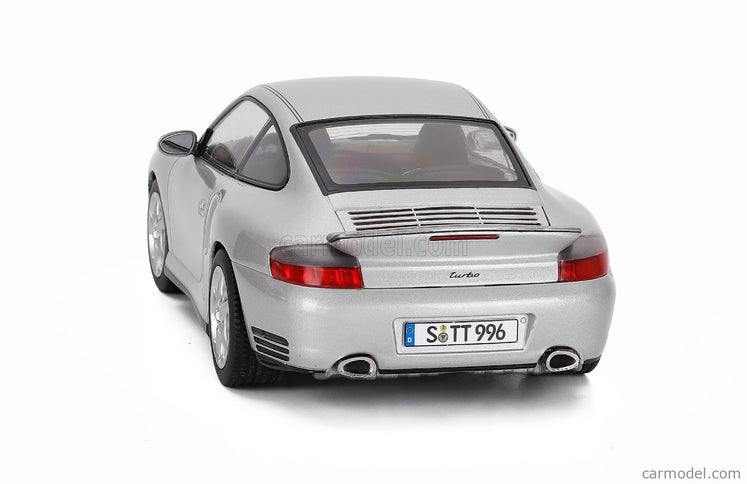 Porsche 911 996 Turbo Coupe 2000 1:18 KK Scale strieborná