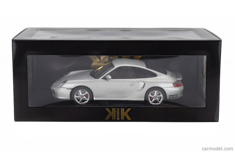 Porsche 911 996 Turbo Coupe 2000 1:18 KK Scale strieborná