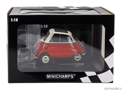 BMW Isetta 1955 1:18 Minichamps červená biela