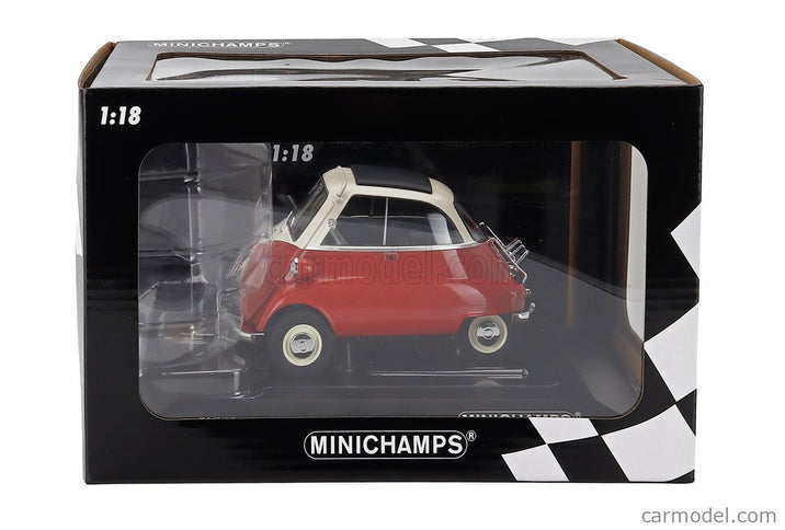 BMW Isetta 1955 1:18 Minichamps červená biela