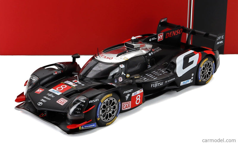 Toyota GR010 3.5L V6 Turbo Hybrid Team Gazoo Racing N°8 24h Le Mans 2024 Sebastian Buemi - Brendon Hartley - Ryo Hirakawa 1:18 IXO Models čierna