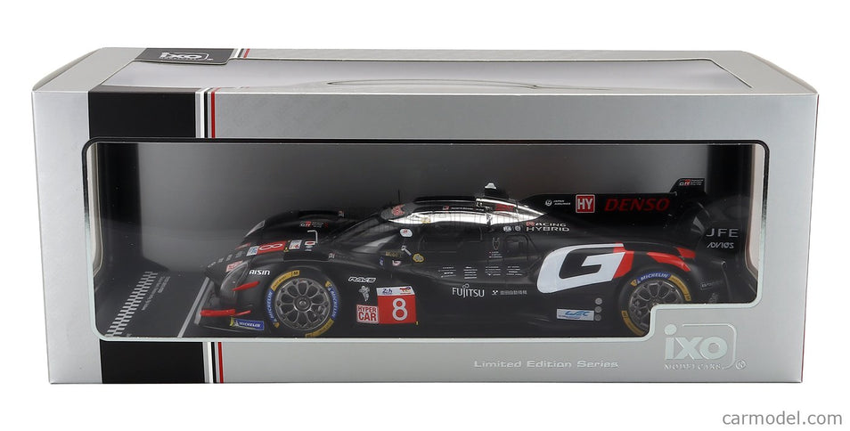 Toyota GR010 3.5L V6 Turbo Hybrid Team Gazoo Racing N°8 24h Le Mans 2024 Sebastian Buemi - Brendon Hartley - Ryo Hirakawa 1:18 IXO Models čierna