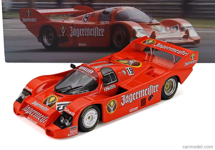 Porsche 956B Jagermeister Team Brun Motorsport N°19 Víťaz 1000km Imola 1984 Hans Joachim Stuck - Stefan Bellof 1:18 Werk83 oranžová