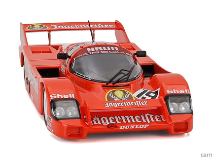 Porsche 956B Jagermeister Team Brun Motorsport N°19 Víťaz 1000km Imola 1984 Hans Joachim Stuck - Stefan Bellof 1:18 Werk83 oranžová