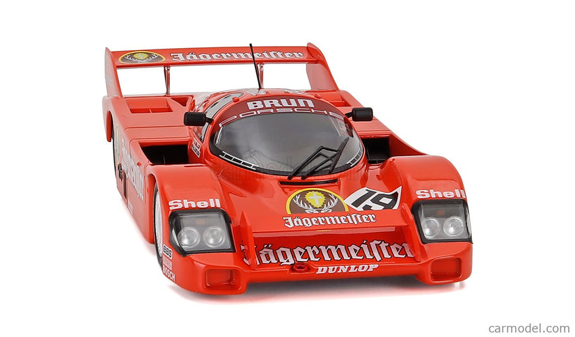 Porsche 956B Jagermeister Team Brun Motorsport N°19 Víťaz 1000km Imola 1984 Hans Joachim Stuck - Stefan Bellof 1:18 Werk83 oranžová