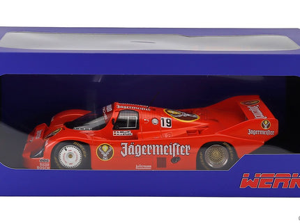 Porsche 956B Jagermeister Team Brun Motorsport N°19 Víťaz 1000km Imola 1984 Hans Joachim Stuck - Stefan Bellof 1:18 Werk83 oranžová
