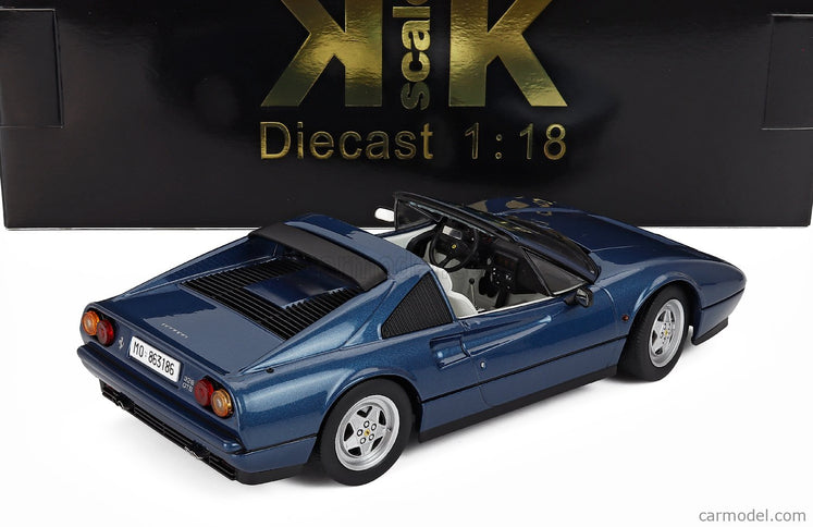Ferrari 328 GTS Spider With Removable Hard-Top 1985 1:18 KK Scale modrá metalická