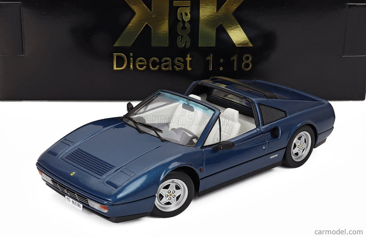 Ferrari 328 GTS Spider With Removable Hard-Top 1985 1:18 KK Scale modrá metalická