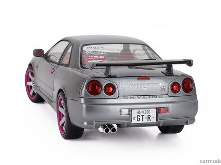 Nissan Skyline GT-R (BNR34) Coupe 1999 1:18 Solido sivá