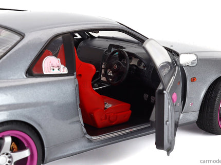 Nissan Skyline GT-R (BNR34) Coupe 1999 1:18 Solido sivá