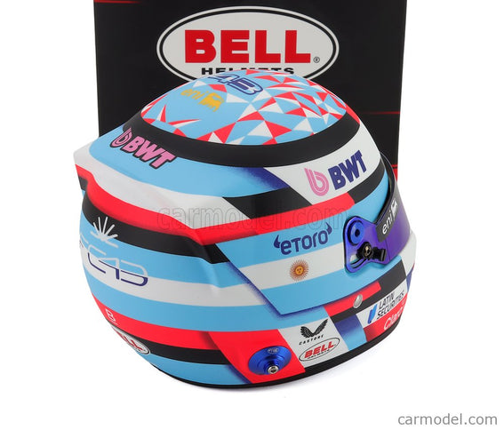 Bell Helmet Franco Colapinto 2026 F1 Team Bwt Alpine N°43 1:2 Mini Helmet svetlomodrá fialová